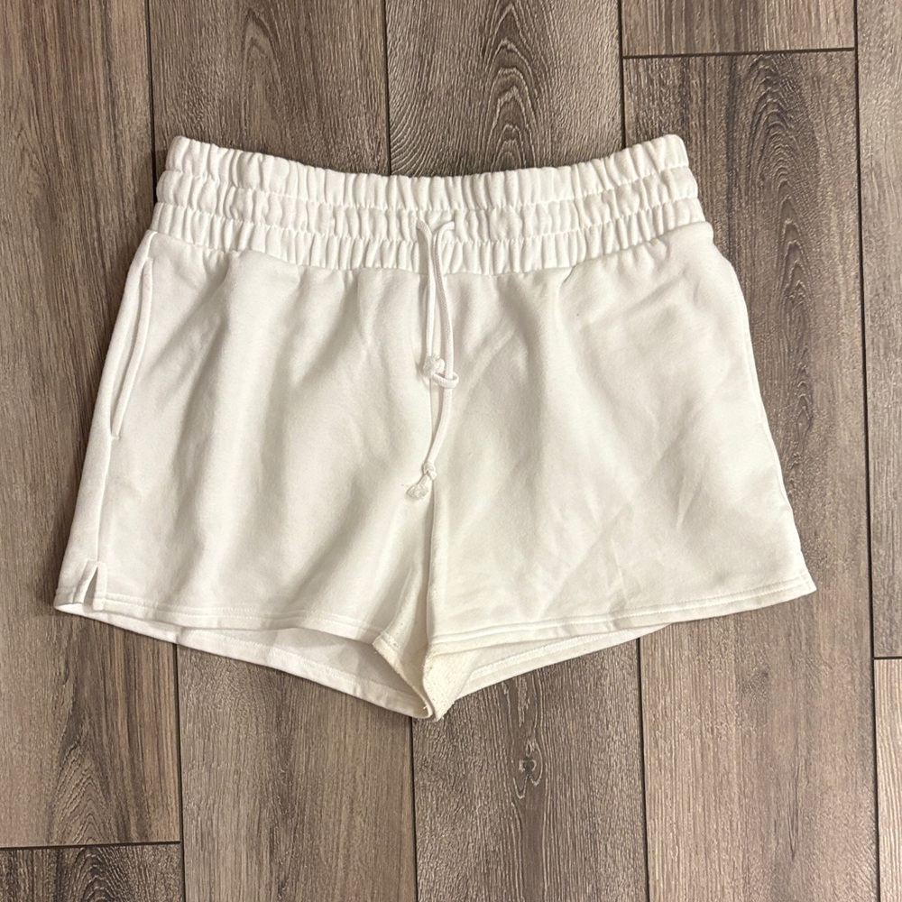 Women's White Sweat Shorts